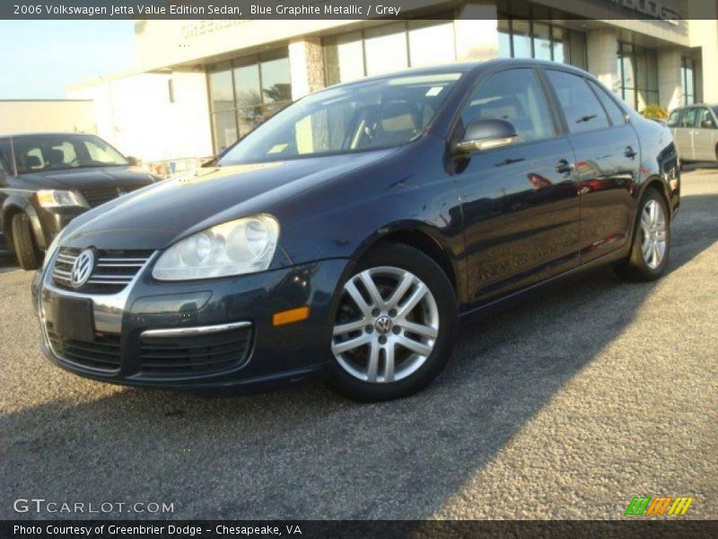 Blue Graphite Metallic / Grey 2006 Volkswagen Jetta Value Edition Sedan