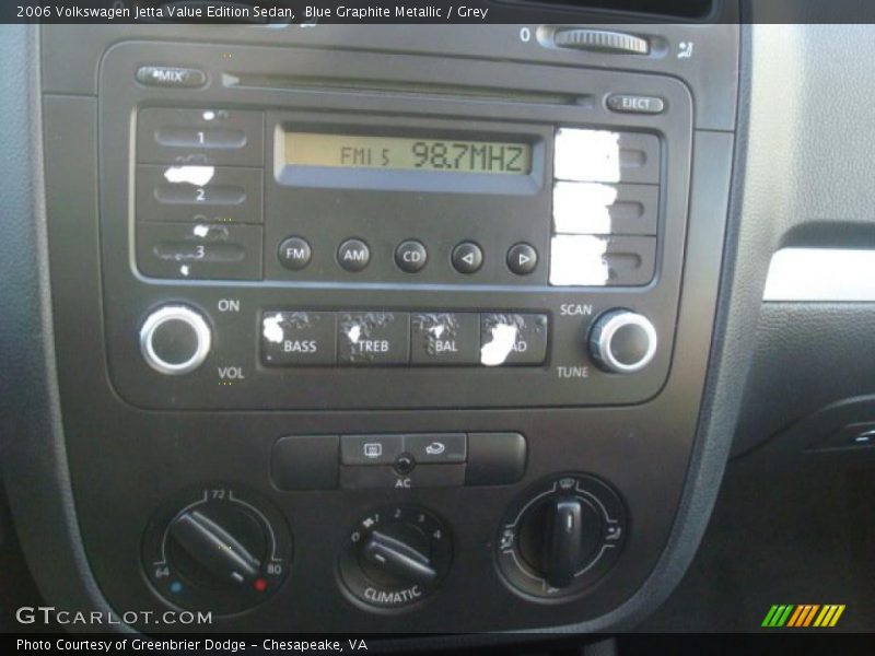 Blue Graphite Metallic / Grey 2006 Volkswagen Jetta Value Edition Sedan