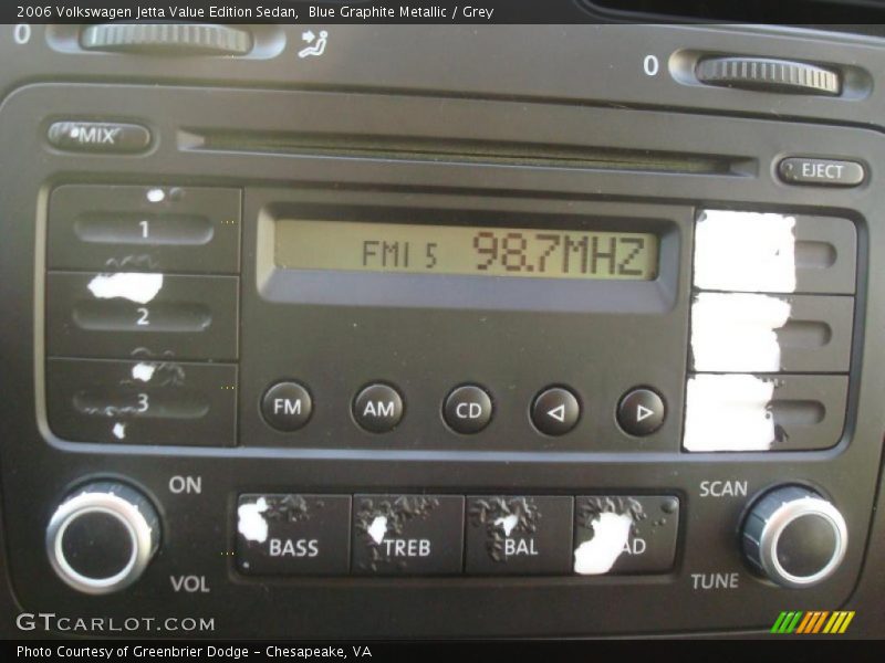 Blue Graphite Metallic / Grey 2006 Volkswagen Jetta Value Edition Sedan