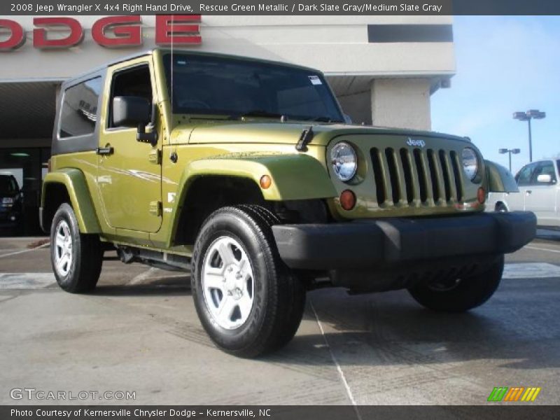Rescue Green Metallic / Dark Slate Gray/Medium Slate Gray 2008 Jeep Wrangler X 4x4 Right Hand Drive
