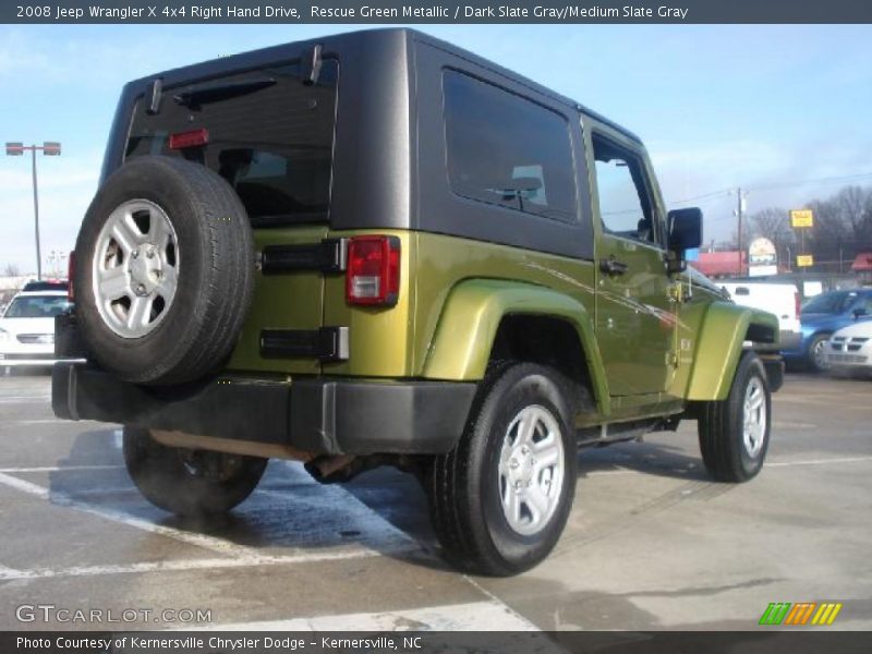  2008 Wrangler X 4x4 Right Hand Drive Rescue Green Metallic