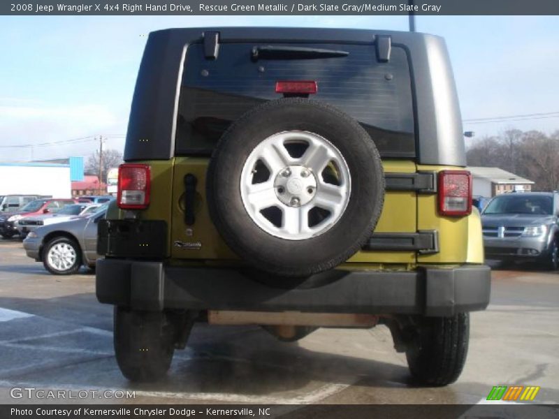 Rescue Green Metallic / Dark Slate Gray/Medium Slate Gray 2008 Jeep Wrangler X 4x4 Right Hand Drive