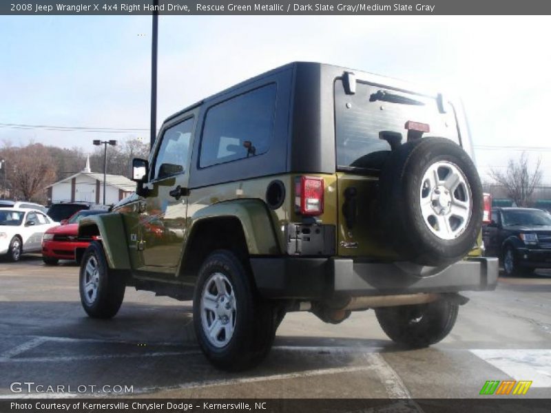 Rescue Green Metallic / Dark Slate Gray/Medium Slate Gray 2008 Jeep Wrangler X 4x4 Right Hand Drive