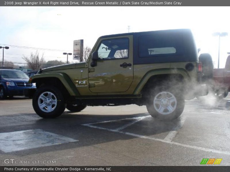 Rescue Green Metallic / Dark Slate Gray/Medium Slate Gray 2008 Jeep Wrangler X 4x4 Right Hand Drive