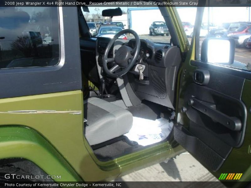 Rescue Green Metallic / Dark Slate Gray/Medium Slate Gray 2008 Jeep Wrangler X 4x4 Right Hand Drive