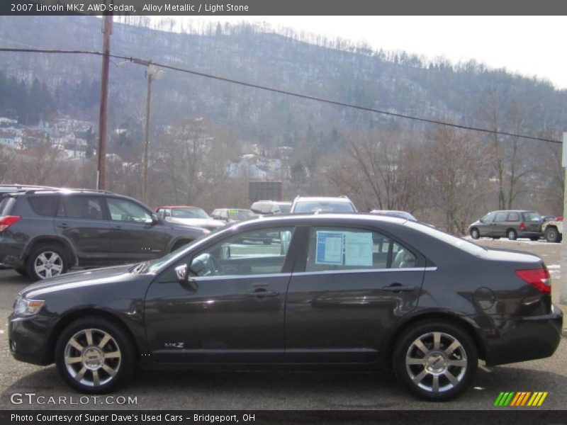 Alloy Metallic / Light Stone 2007 Lincoln MKZ AWD Sedan
