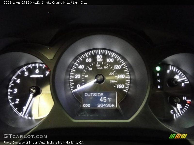 Smoky Granite Mica / Light Gray 2008 Lexus GS 350 AWD
