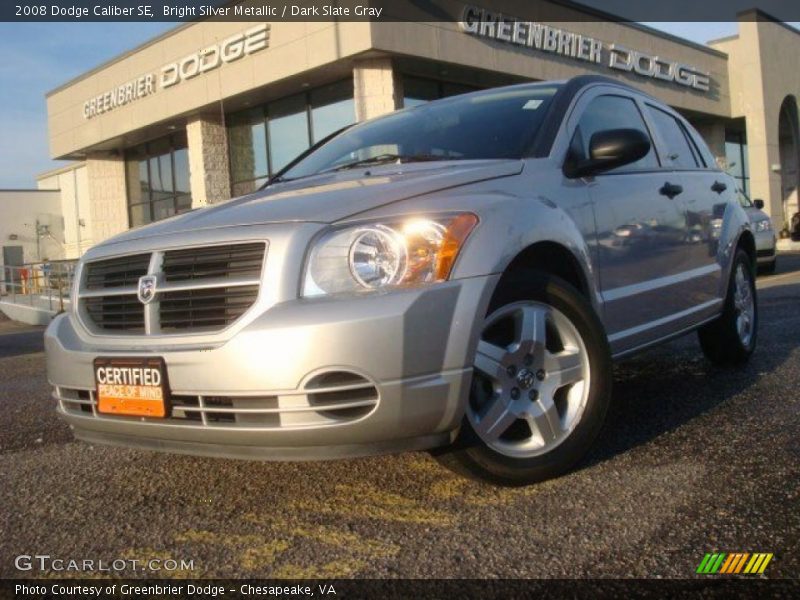 Bright Silver Metallic / Dark Slate Gray 2008 Dodge Caliber SE