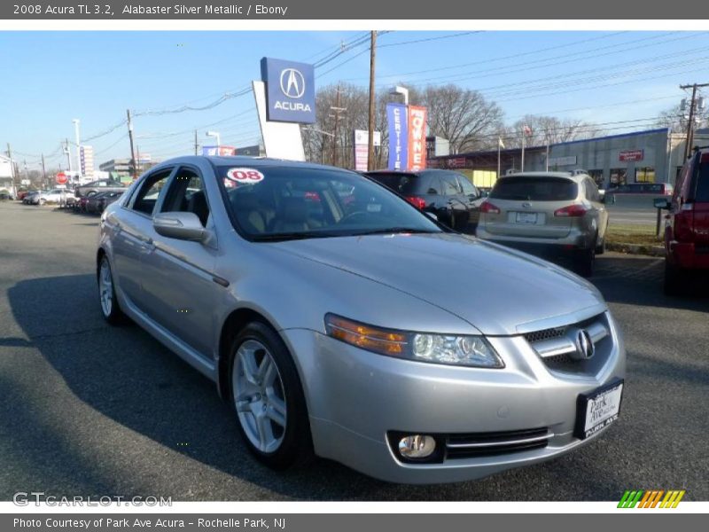 Alabaster Silver Metallic / Ebony 2008 Acura TL 3.2