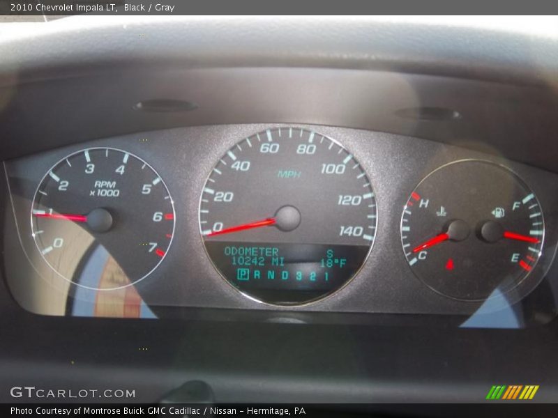 Black / Gray 2010 Chevrolet Impala LT