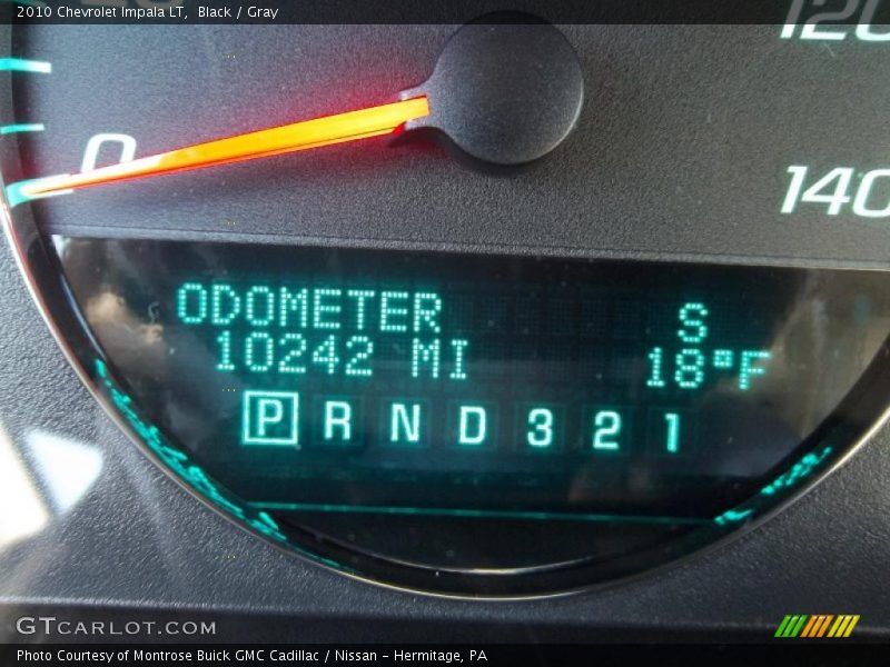 Black / Gray 2010 Chevrolet Impala LT