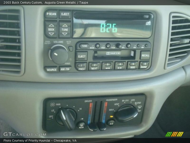 Augusta Green Metallic / Taupe 2003 Buick Century Custom