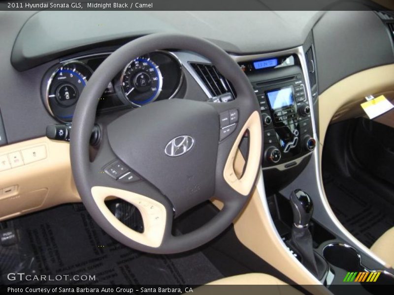 Midnight Black / Camel 2011 Hyundai Sonata GLS