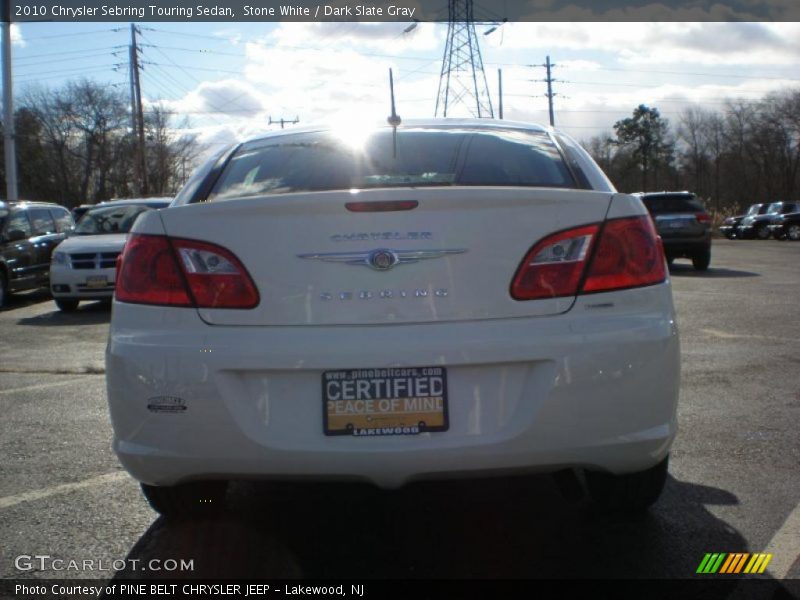 Stone White / Dark Slate Gray 2010 Chrysler Sebring Touring Sedan