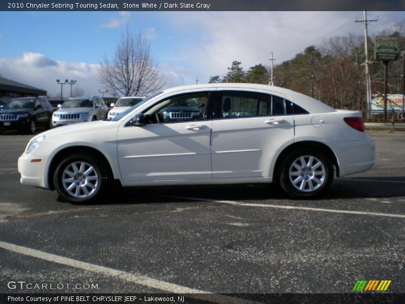 Stone White / Dark Slate Gray 2010 Chrysler Sebring Touring Sedan