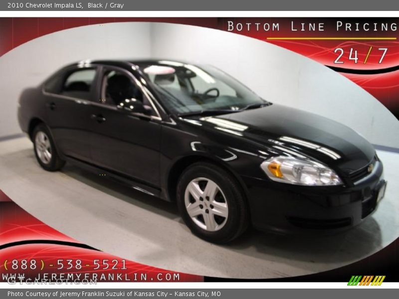 Black / Gray 2010 Chevrolet Impala LS