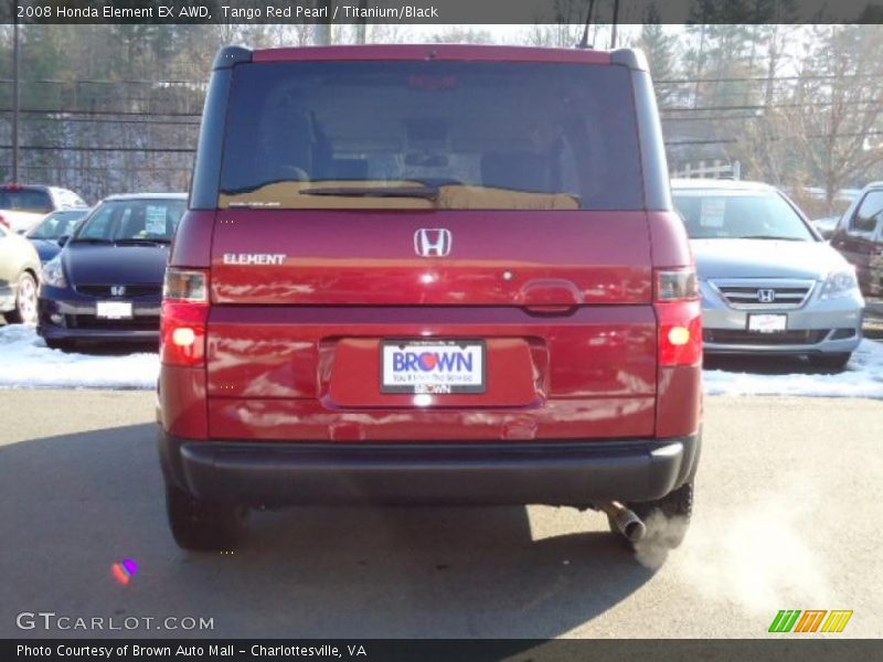 Tango Red Pearl / Titanium/Black 2008 Honda Element EX AWD