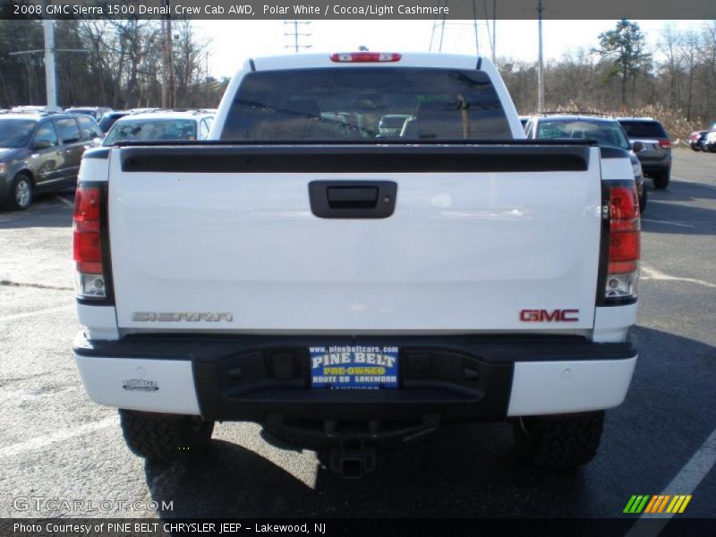 Polar White / Cocoa/Light Cashmere 2008 GMC Sierra 1500 Denali Crew Cab AWD