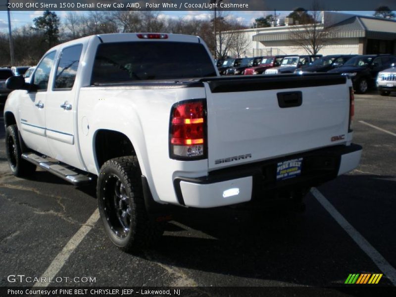Polar White / Cocoa/Light Cashmere 2008 GMC Sierra 1500 Denali Crew Cab AWD