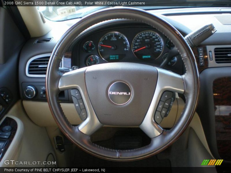 Polar White / Cocoa/Light Cashmere 2008 GMC Sierra 1500 Denali Crew Cab AWD