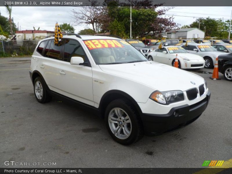 Alpine White / Sand Beige 2004 BMW X3 3.0i