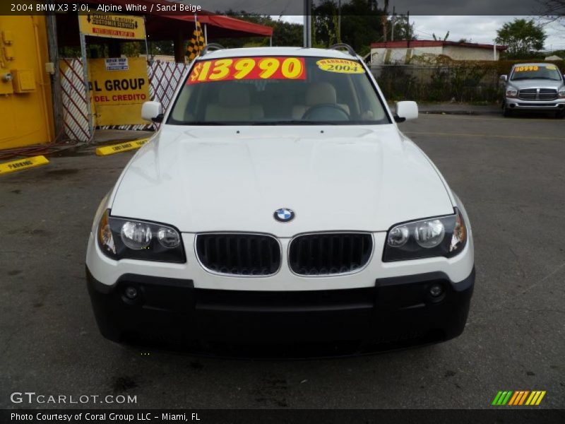 Alpine White / Sand Beige 2004 BMW X3 3.0i