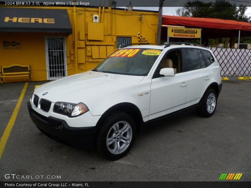 Alpine White / Sand Beige 2004 BMW X3 3.0i