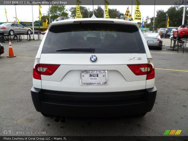 Alpine White / Sand Beige 2004 BMW X3 3.0i