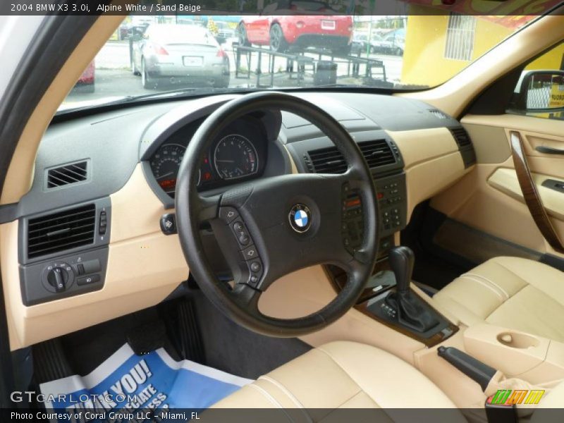 Alpine White / Sand Beige 2004 BMW X3 3.0i