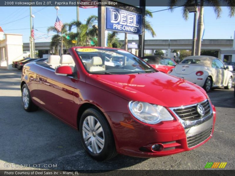 Paprika Red Metallic / Cornsilk Beige 2008 Volkswagen Eos 2.0T