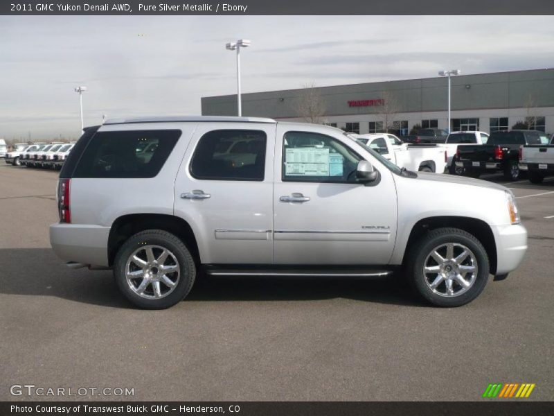 Pure Silver Metallic / Ebony 2011 GMC Yukon Denali AWD