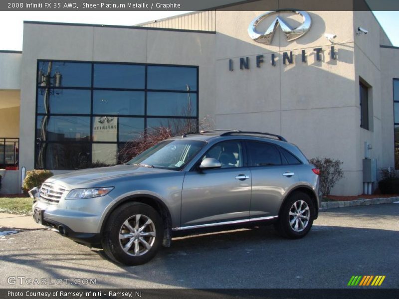 Sheer Platinum Metallic / Graphite 2008 Infiniti FX 35 AWD