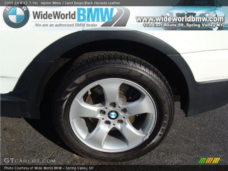 Alpine White / Sand Beige/Black Nevada Leather 2008 BMW X3 3.0si