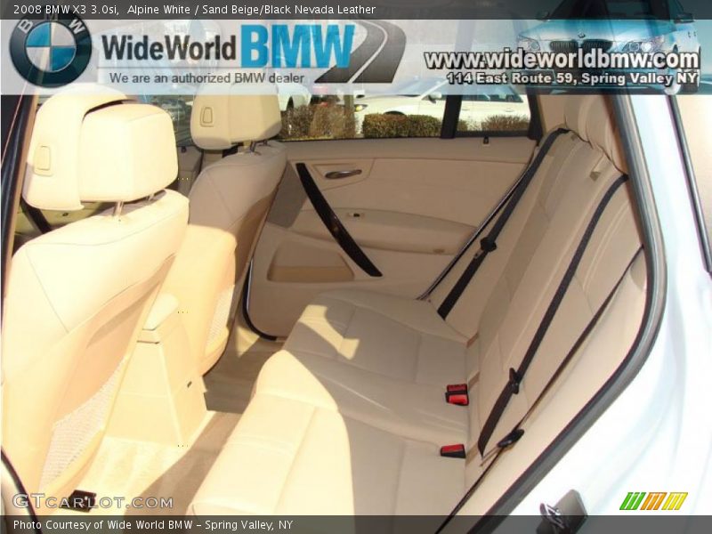 Alpine White / Sand Beige/Black Nevada Leather 2008 BMW X3 3.0si