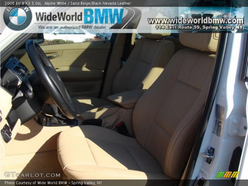 Alpine White / Sand Beige/Black Nevada Leather 2008 BMW X3 3.0si