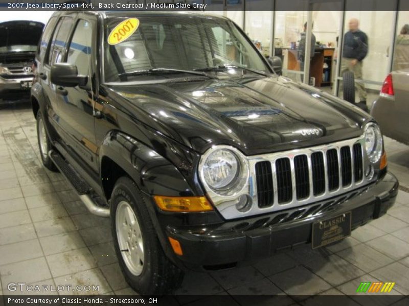 Black Clearcoat / Medium Slate Gray 2007 Jeep Liberty Sport 4x4