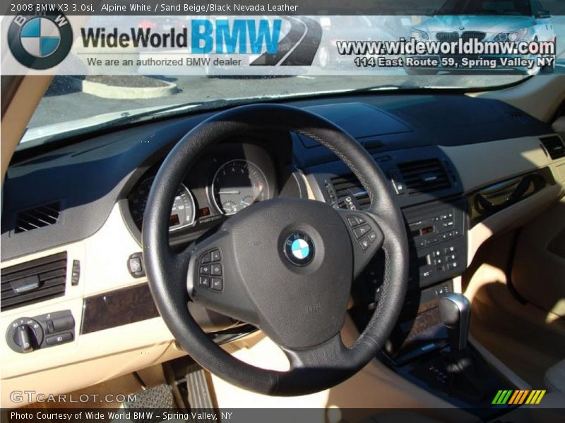 Alpine White / Sand Beige/Black Nevada Leather 2008 BMW X3 3.0si