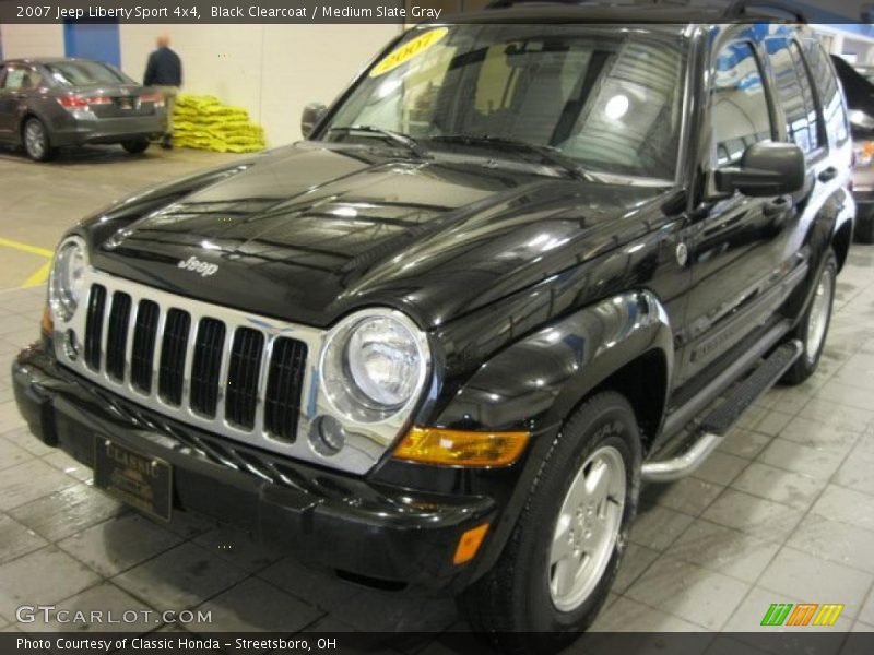 Black Clearcoat / Medium Slate Gray 2007 Jeep Liberty Sport 4x4