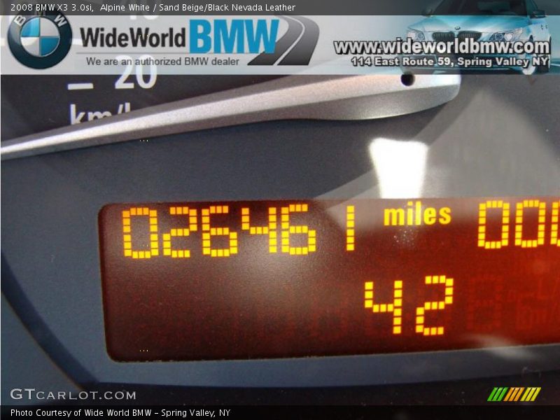 Alpine White / Sand Beige/Black Nevada Leather 2008 BMW X3 3.0si