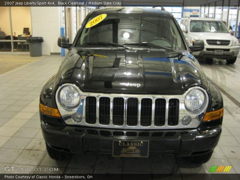 Black Clearcoat / Medium Slate Gray 2007 Jeep Liberty Sport 4x4