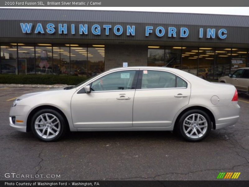 Brilliant Silver Metallic / Camel 2010 Ford Fusion SEL