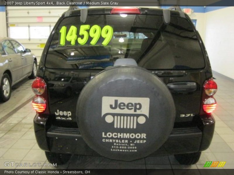 Black Clearcoat / Medium Slate Gray 2007 Jeep Liberty Sport 4x4