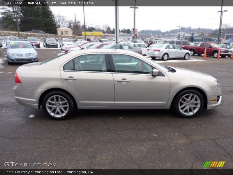 Brilliant Silver Metallic / Camel 2010 Ford Fusion SEL