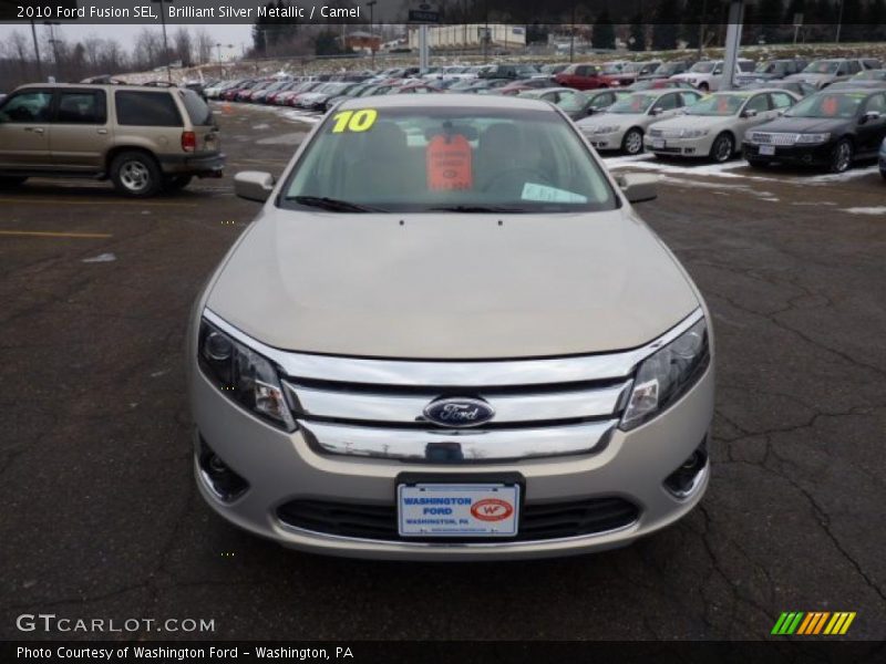 Brilliant Silver Metallic / Camel 2010 Ford Fusion SEL