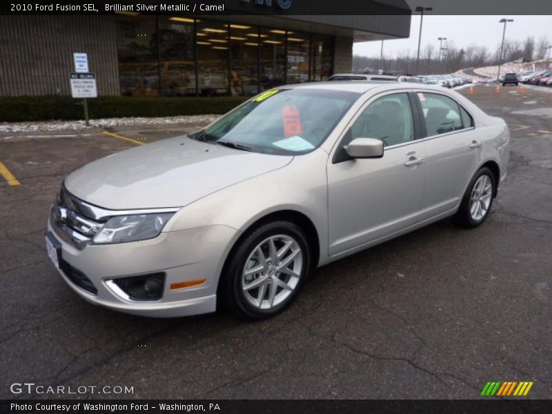 Brilliant Silver Metallic / Camel 2010 Ford Fusion SEL
