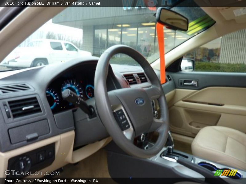 Brilliant Silver Metallic / Camel 2010 Ford Fusion SEL