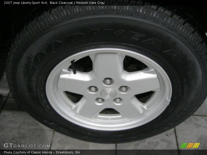 Black Clearcoat / Medium Slate Gray 2007 Jeep Liberty Sport 4x4