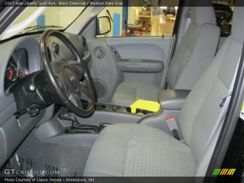 Black Clearcoat / Medium Slate Gray 2007 Jeep Liberty Sport 4x4