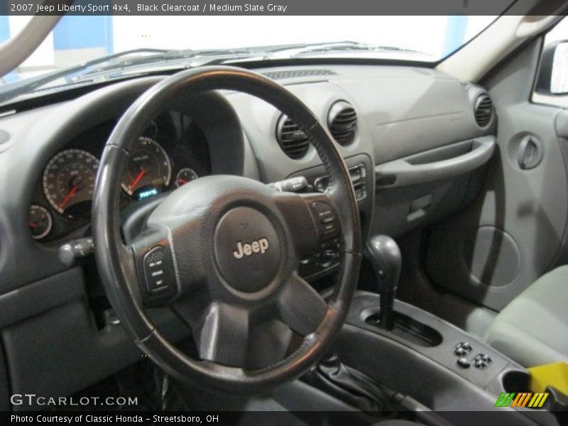 Black Clearcoat / Medium Slate Gray 2007 Jeep Liberty Sport 4x4