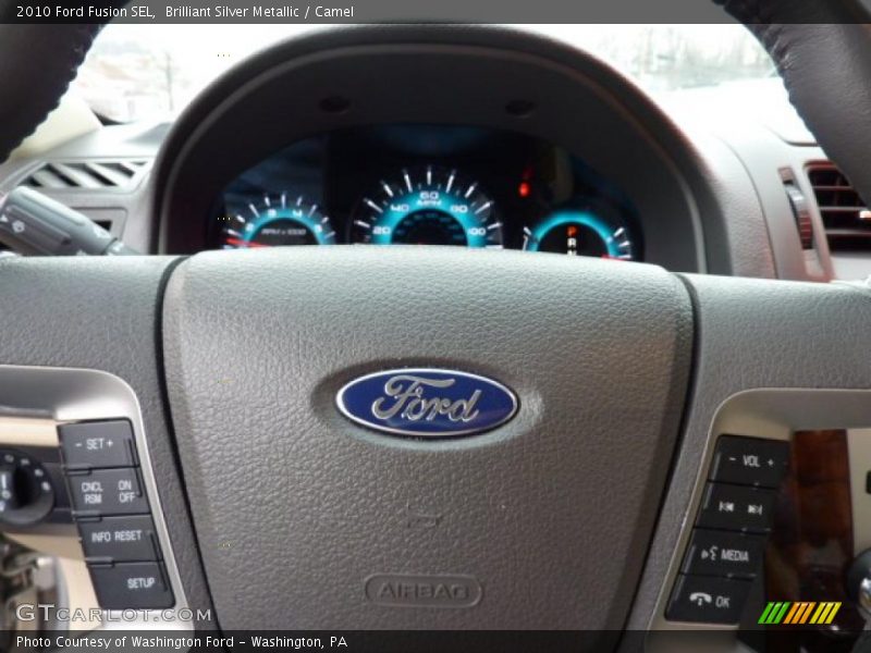 Brilliant Silver Metallic / Camel 2010 Ford Fusion SEL